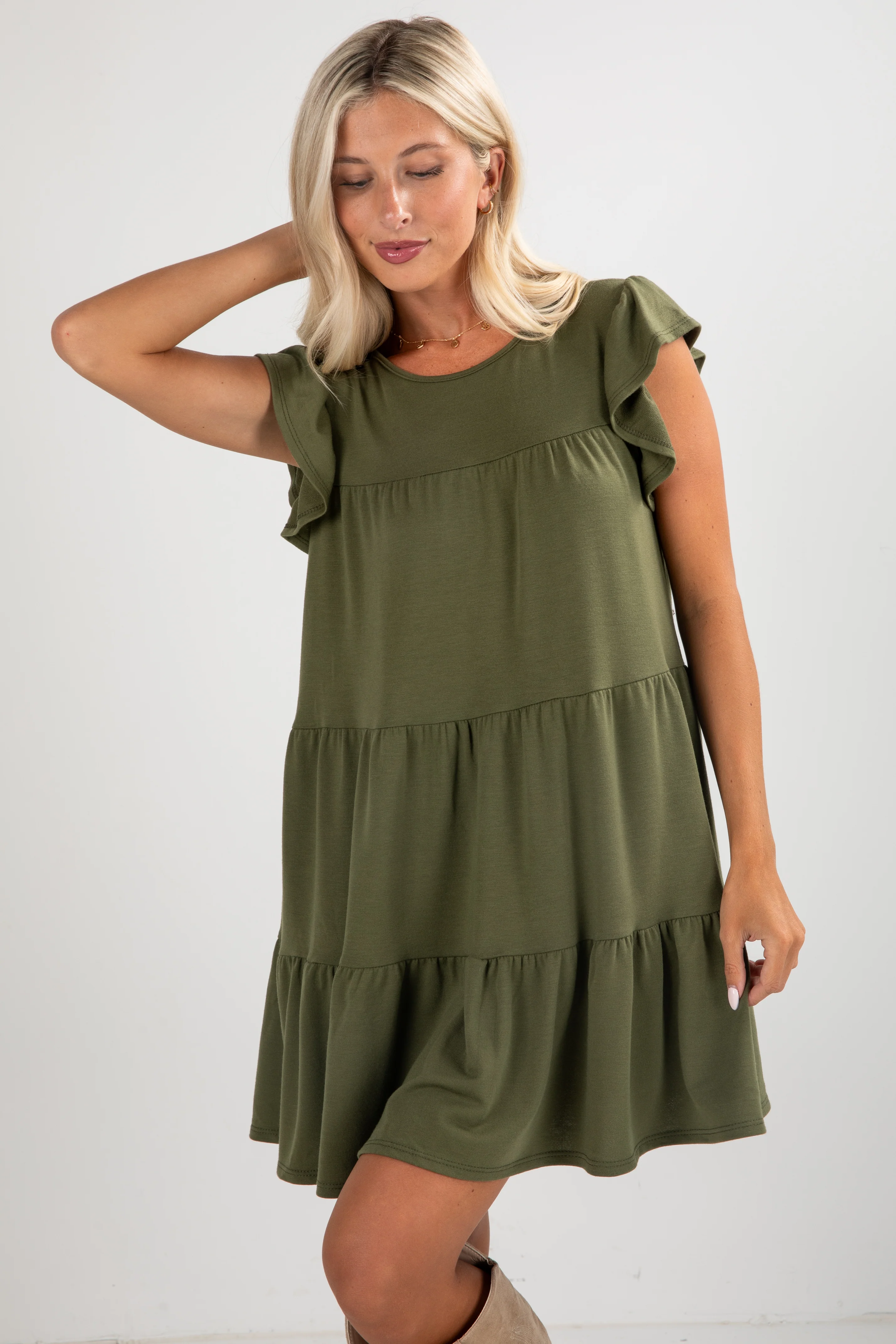 FINAL SALE - All Dolled Up Tiered Mini Dress