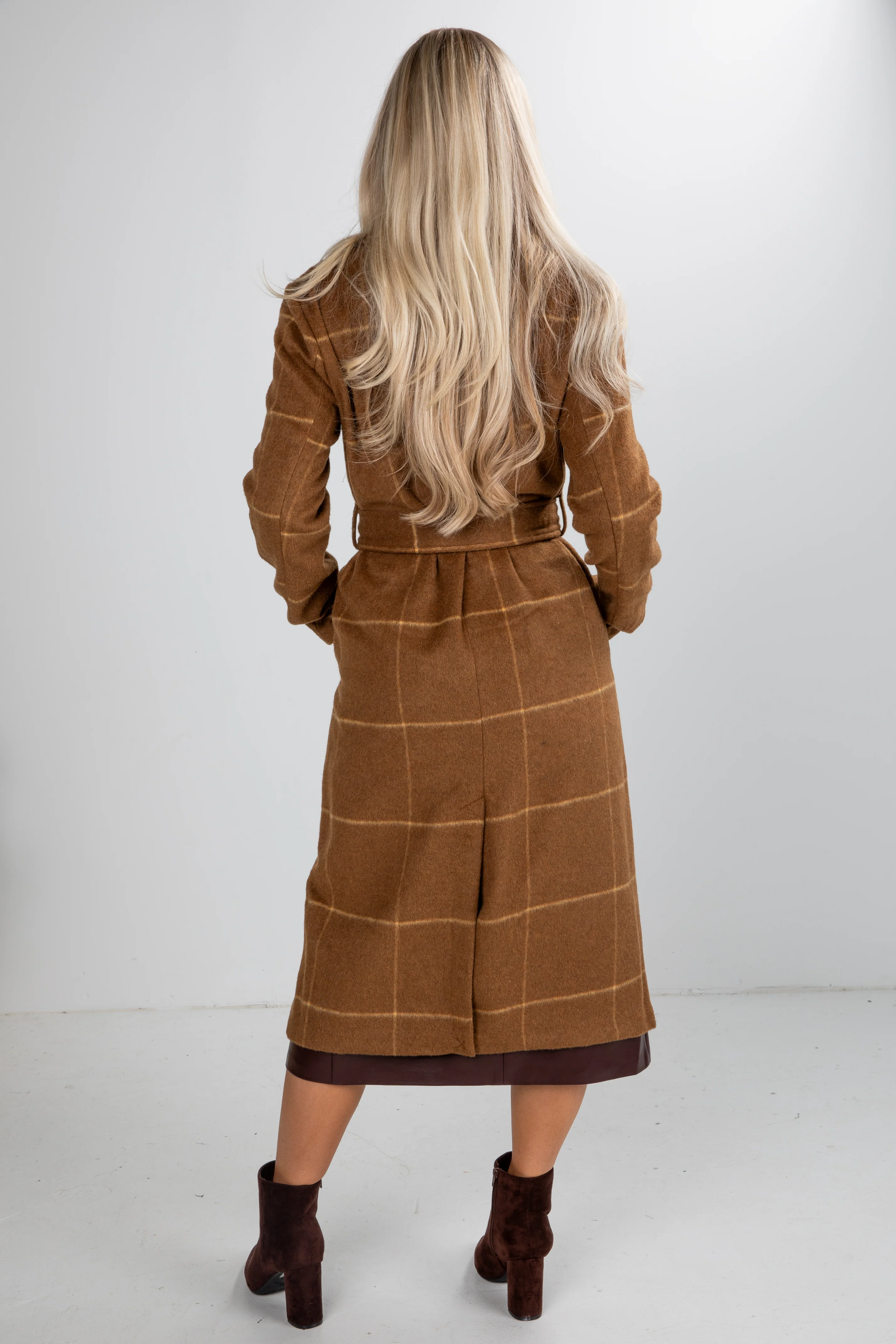 FINAL SALE - All Of The Lights Camel Plaid Trench Coat 6 FINAL SALE - All Of The Lights Camel Plaid Trench Coat