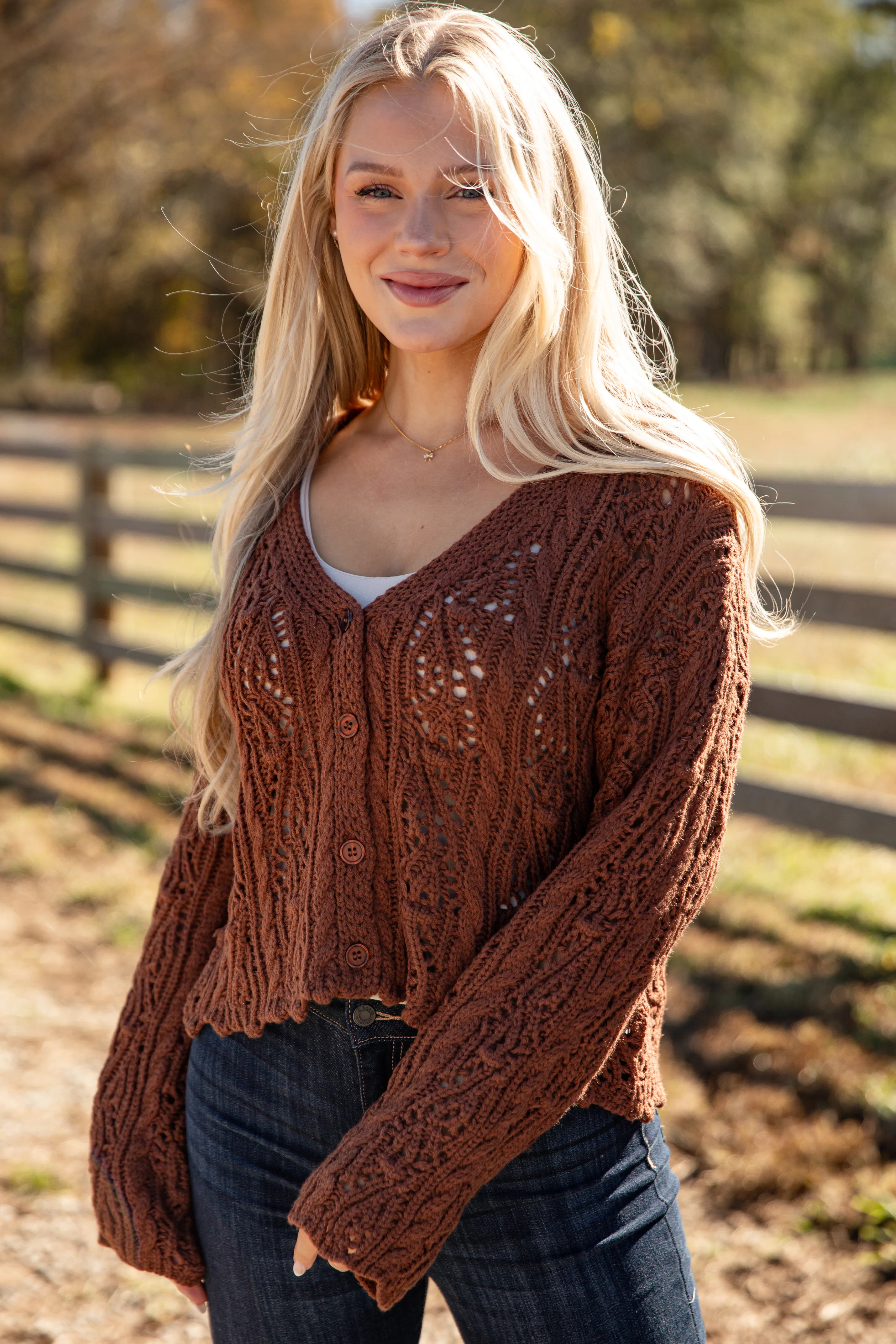 FINAL SALE - Truly Yours Brown Sweater Cardigan