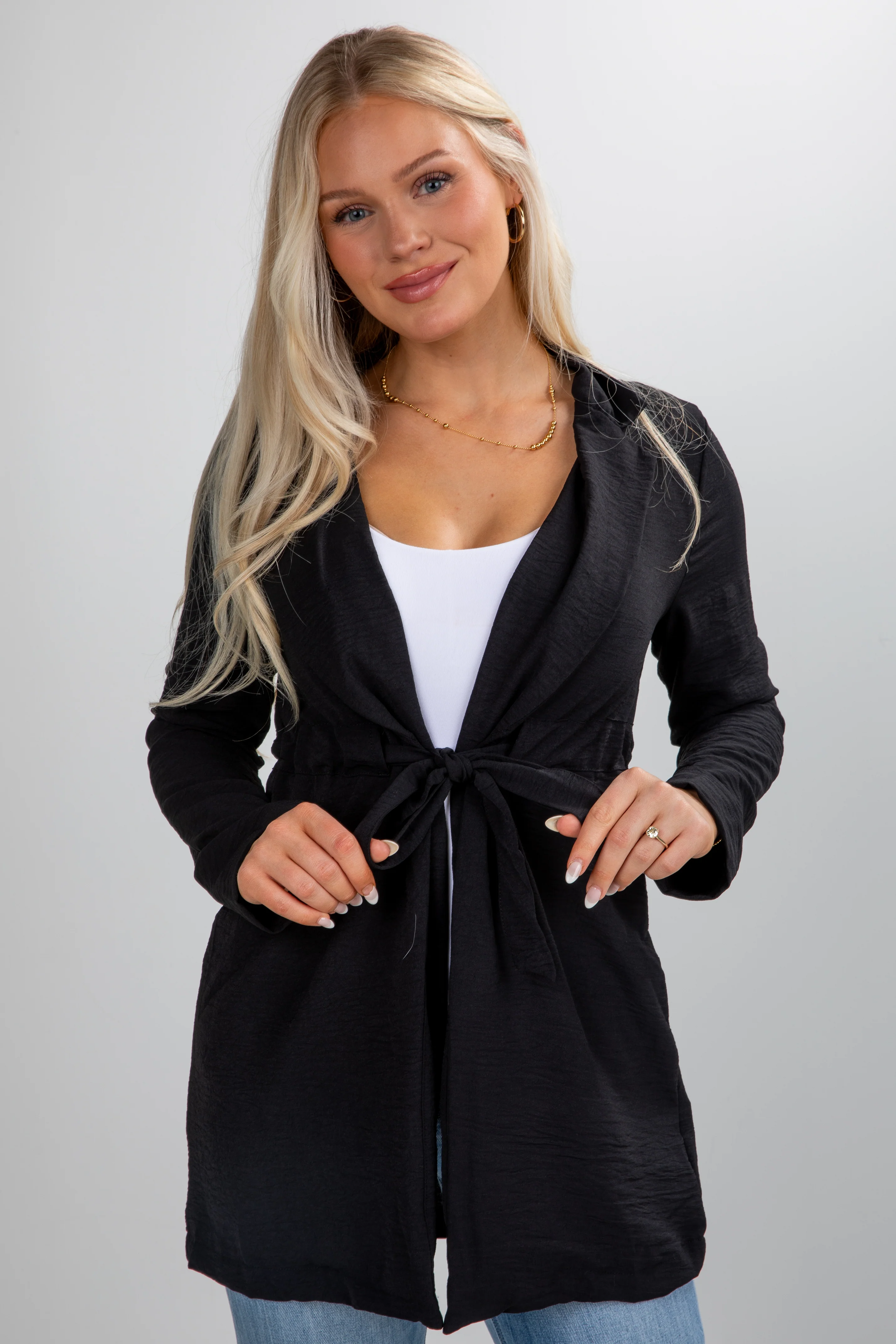 FINAL SALE - Cherished Moments Black Blazer - DU DEAL