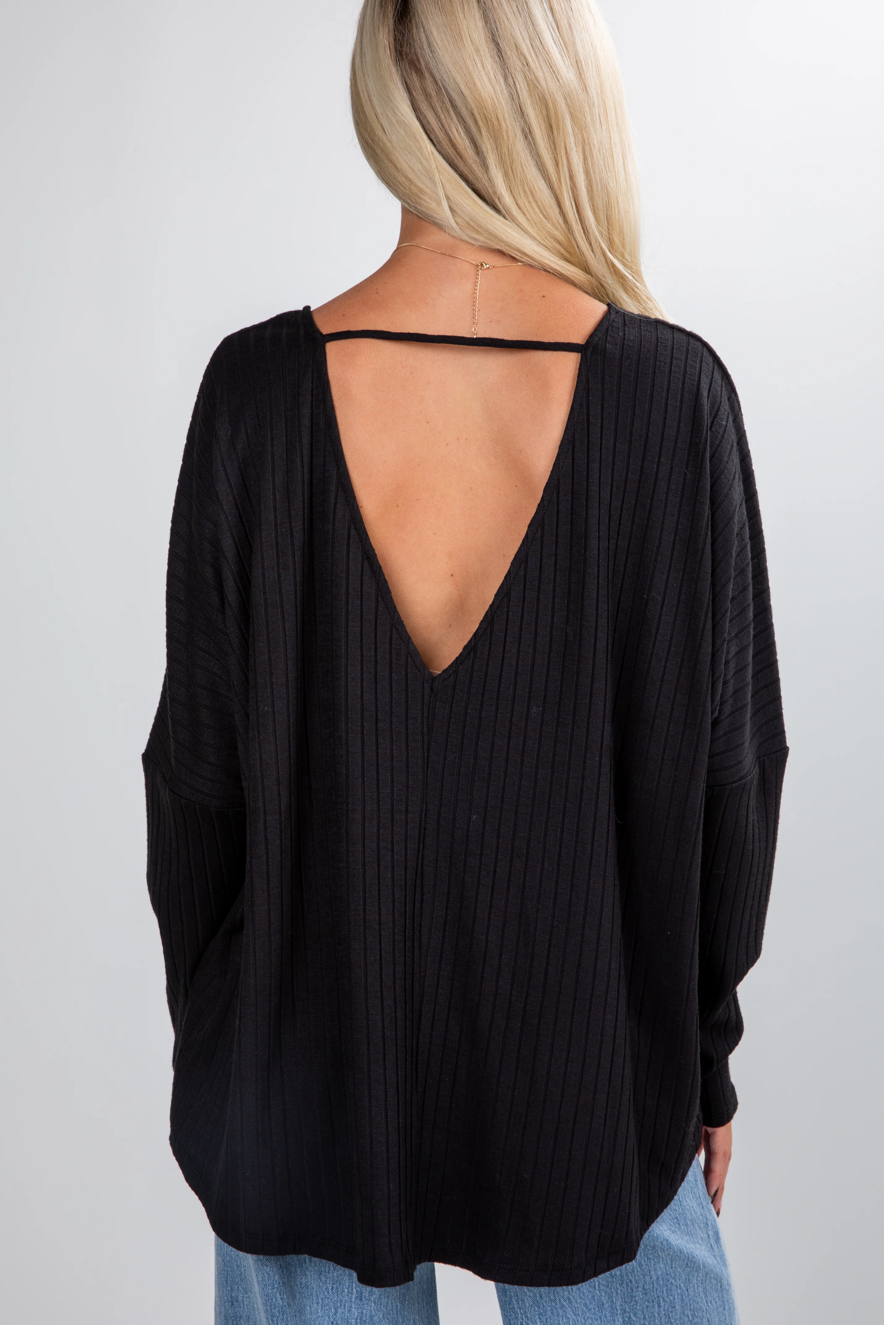 FINAL SALE - Believe In You Ribbed Knit Open Back Top - DU DEAL 10 FINAL SALE - Believe In You Ribbed Knit Open Back Top - DU DEAL