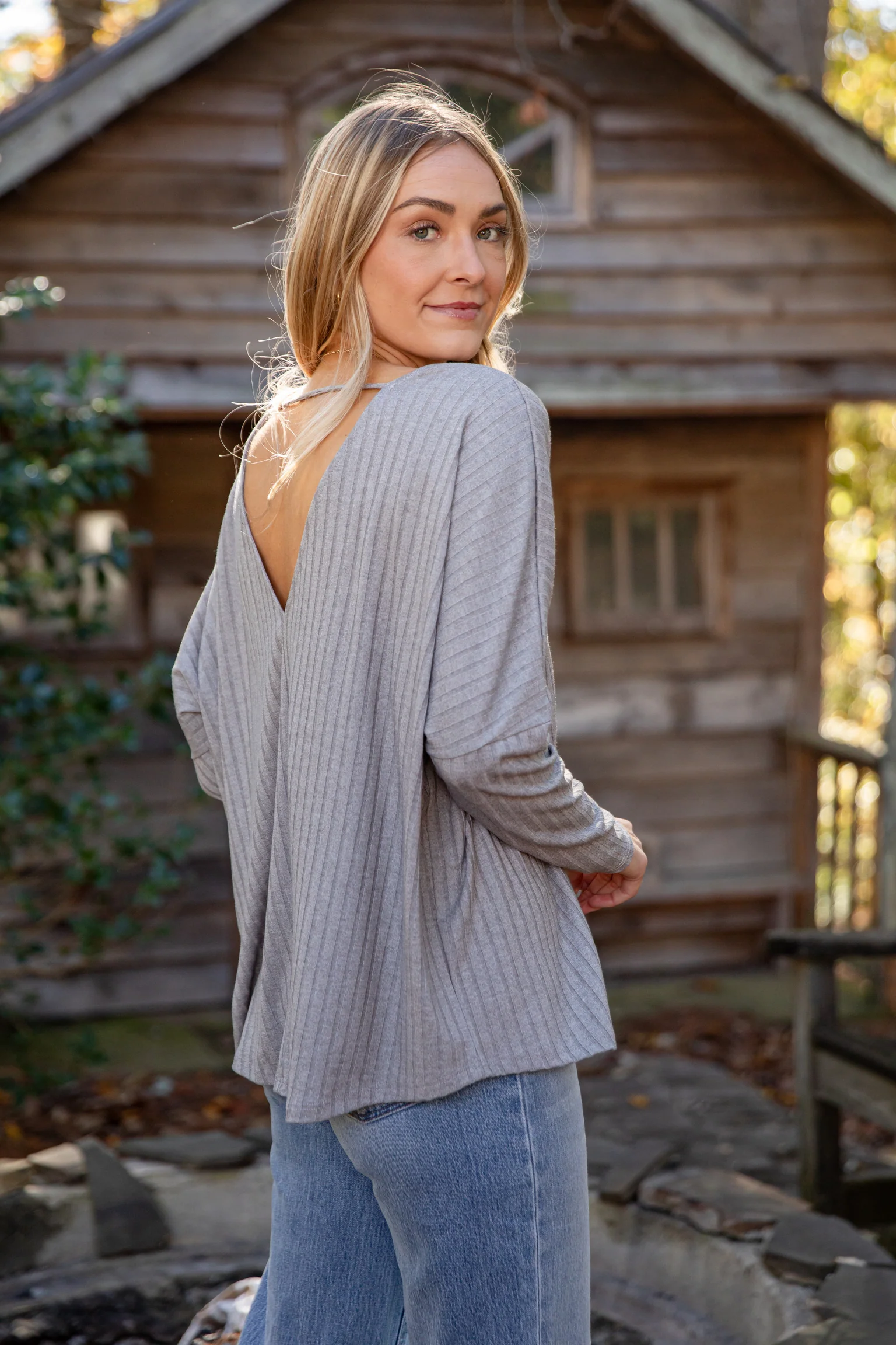 FINAL SALE - Believe In You Ribbed Knit Open Back Top - DU DEAL 3 FINAL SALE - Believe In You Ribbed Knit Open Back Top - DU DEAL