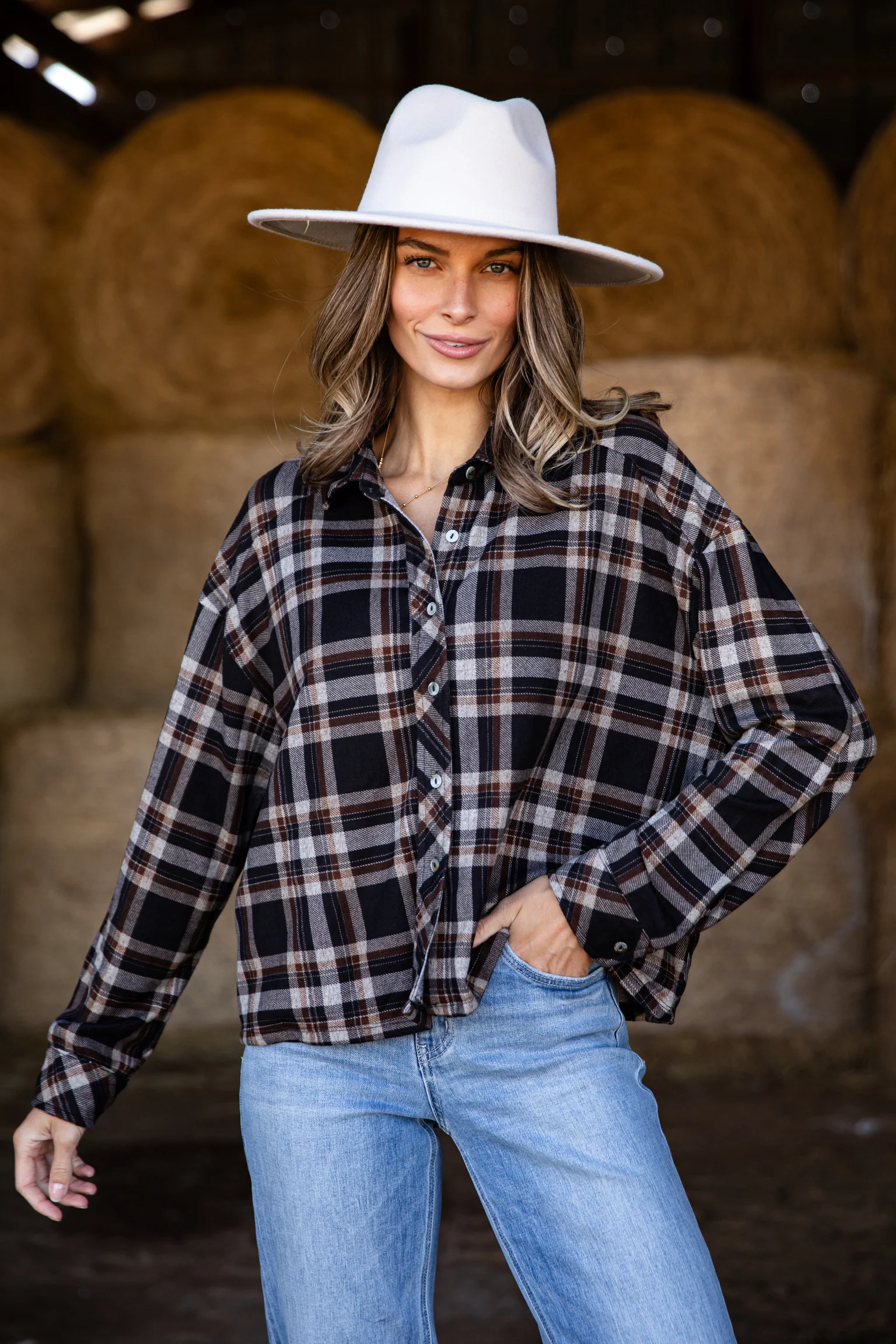 FINAL SALE - Changing Leaves Brown Plaid Flannel 3 FINAL SALE - Changing Leaves Brown Plaid Flannel