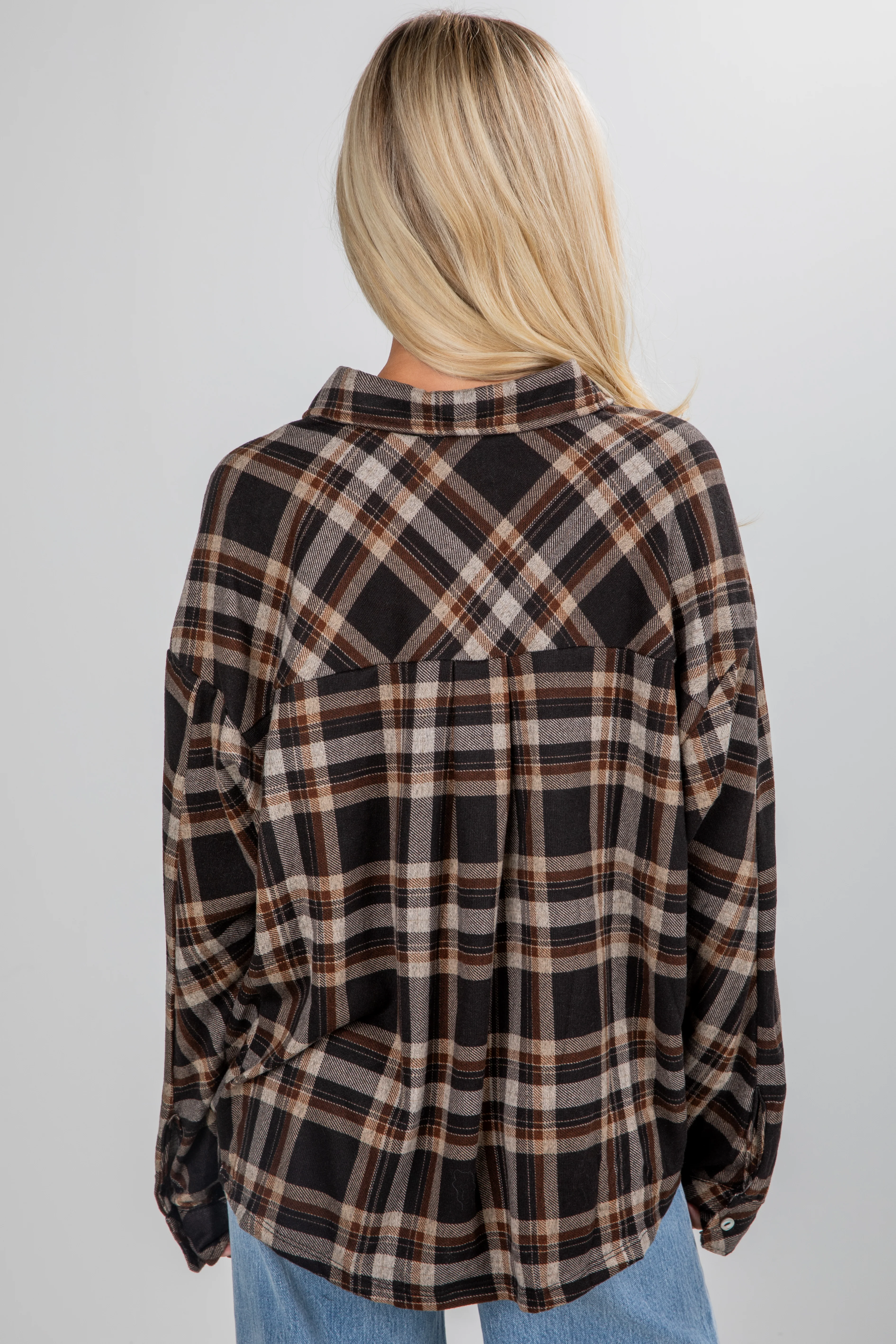 FINAL SALE - Changing Leaves Brown Plaid Flannel 8 FINAL SALE - Changing Leaves Brown Plaid Flannel
