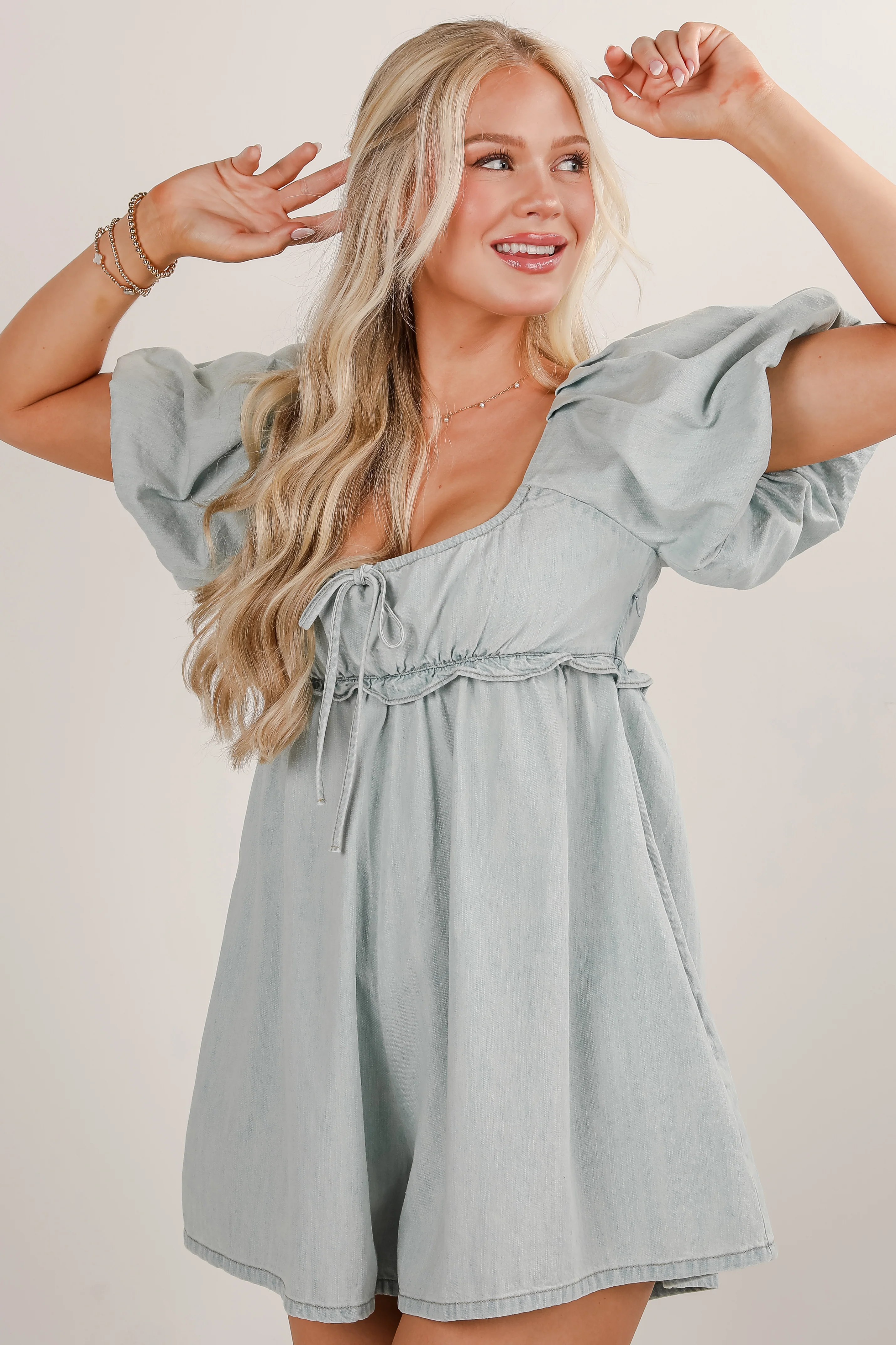 FINAL SALE - Be Yourself Light Wash Denim Romper 4 FINAL SALE - Be Yourself Light Wash Denim Romper