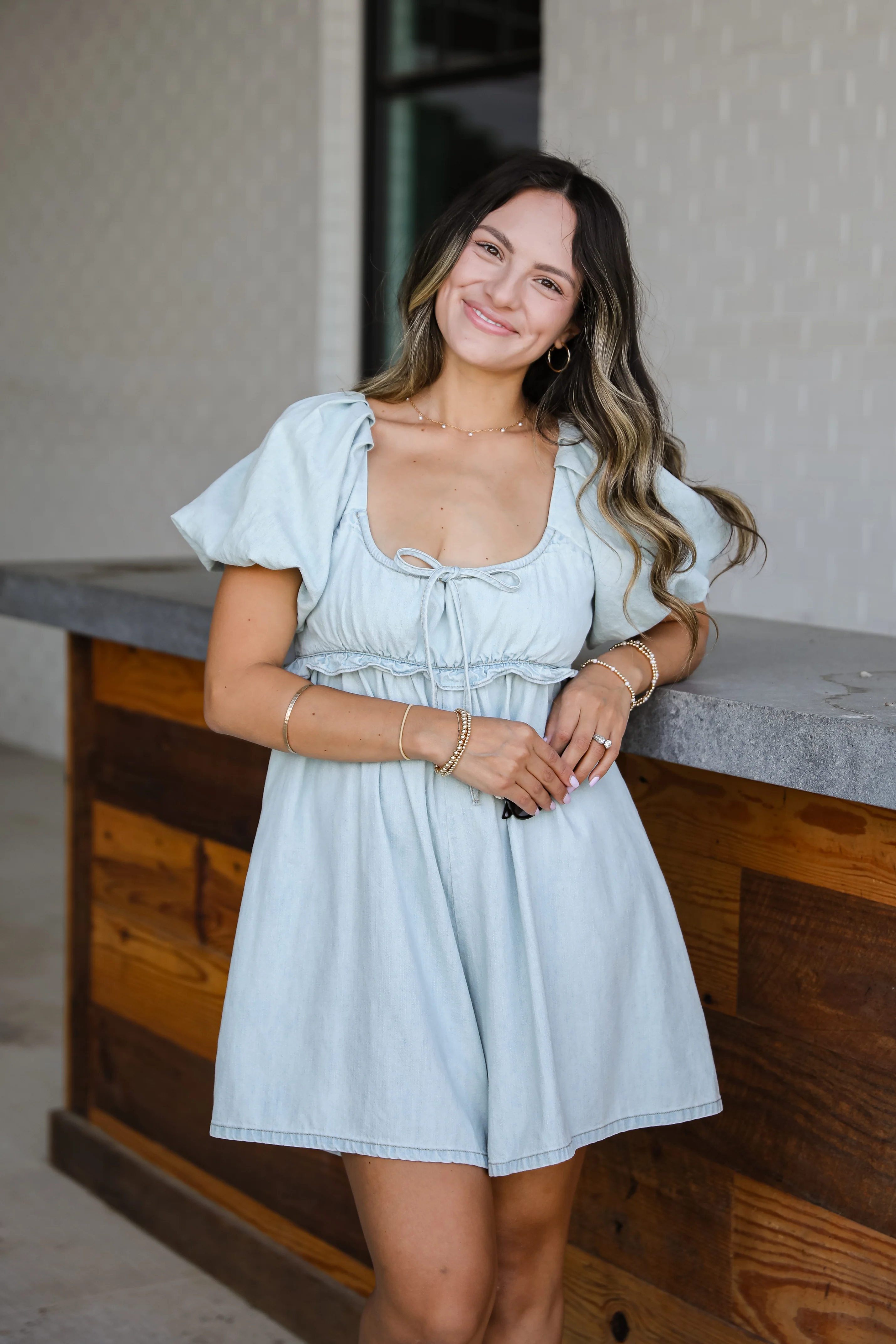 FINAL SALE - Be Yourself Light Wash Denim Romper 7 FINAL SALE - Be Yourself Light Wash Denim Romper