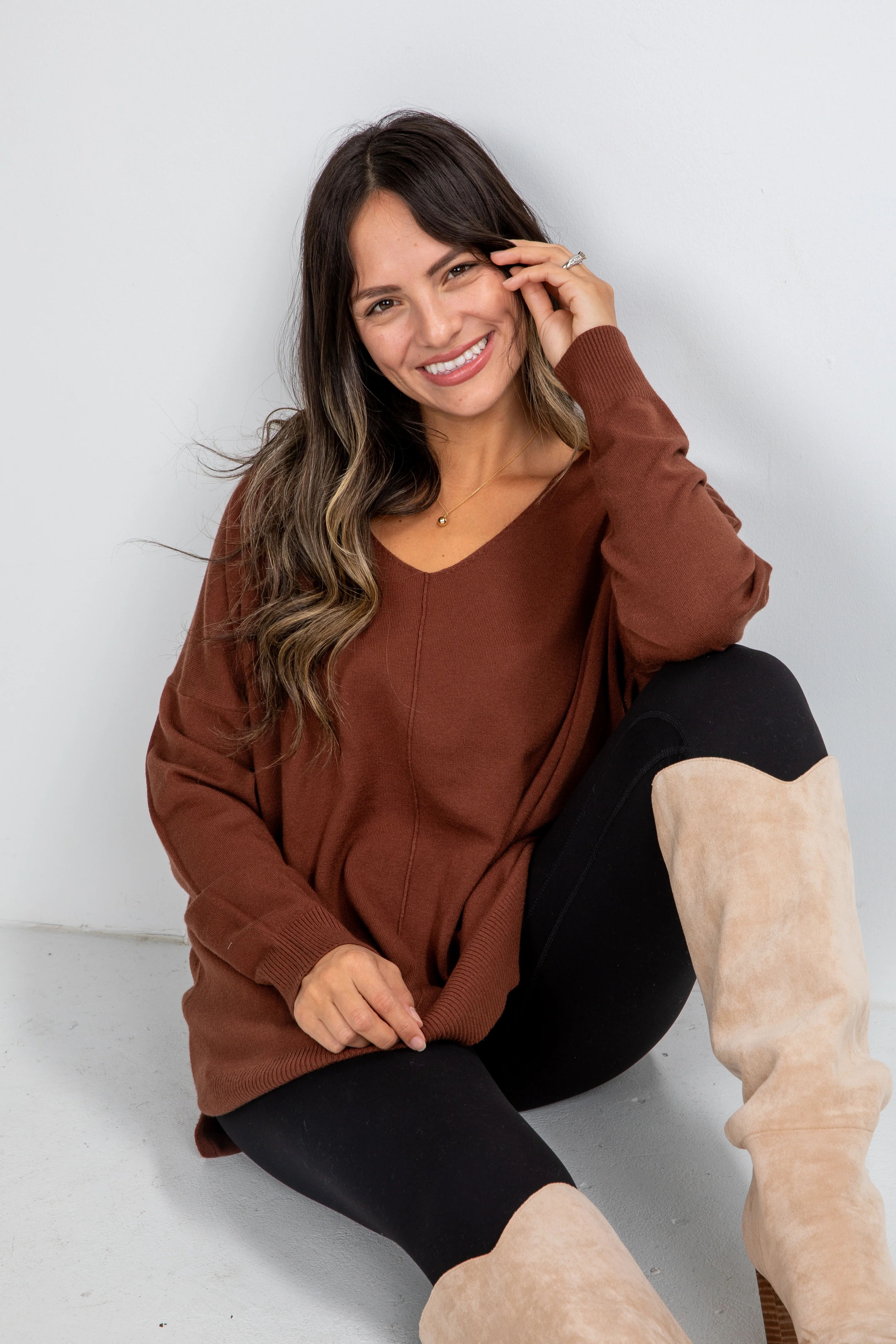 FINAL SALE - Cool And Cozy Oversized Lightweight Knit Sweater