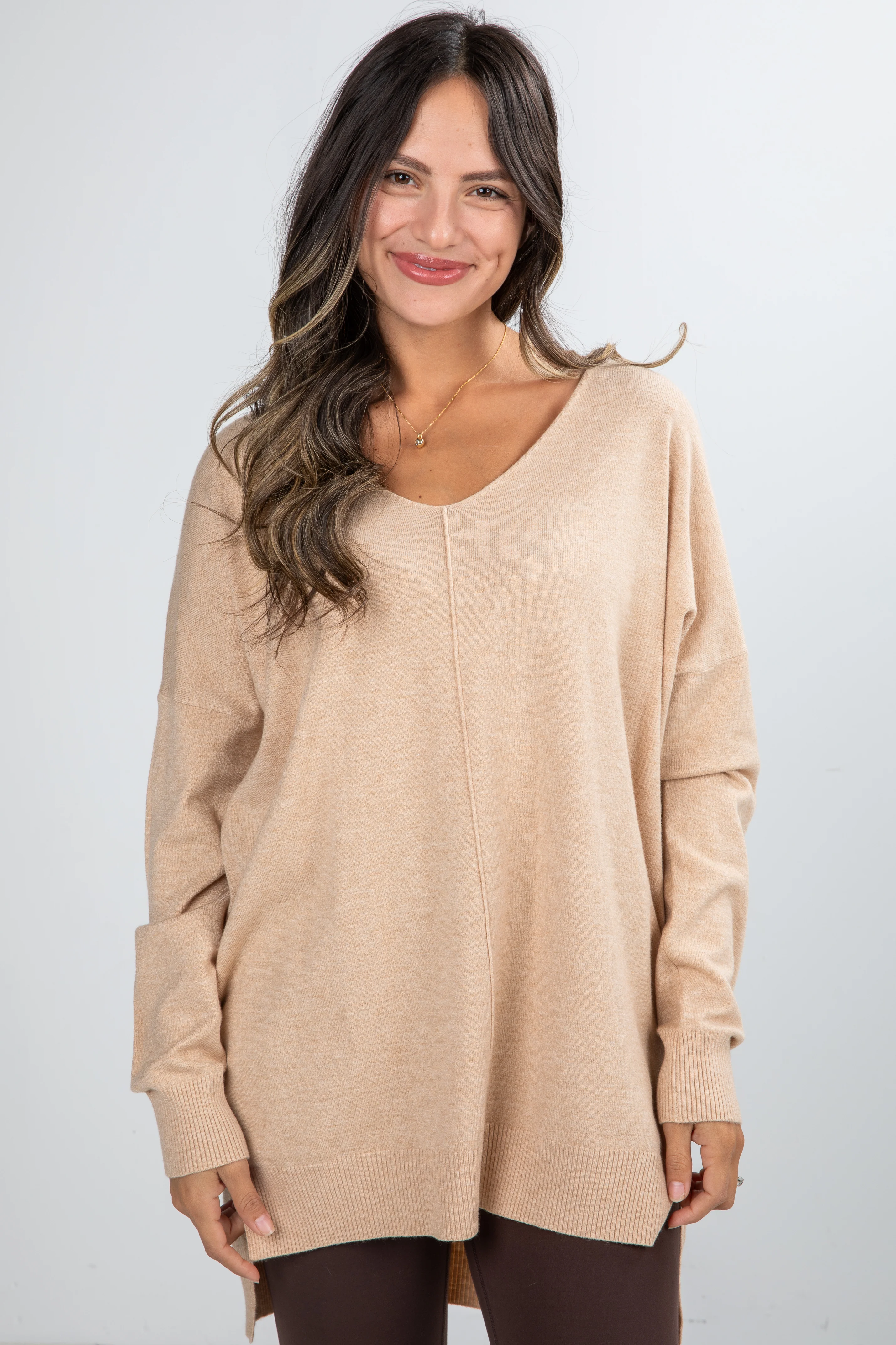 FINAL SALE - Cool And Cozy Oversized Lightweight Knit Sweater