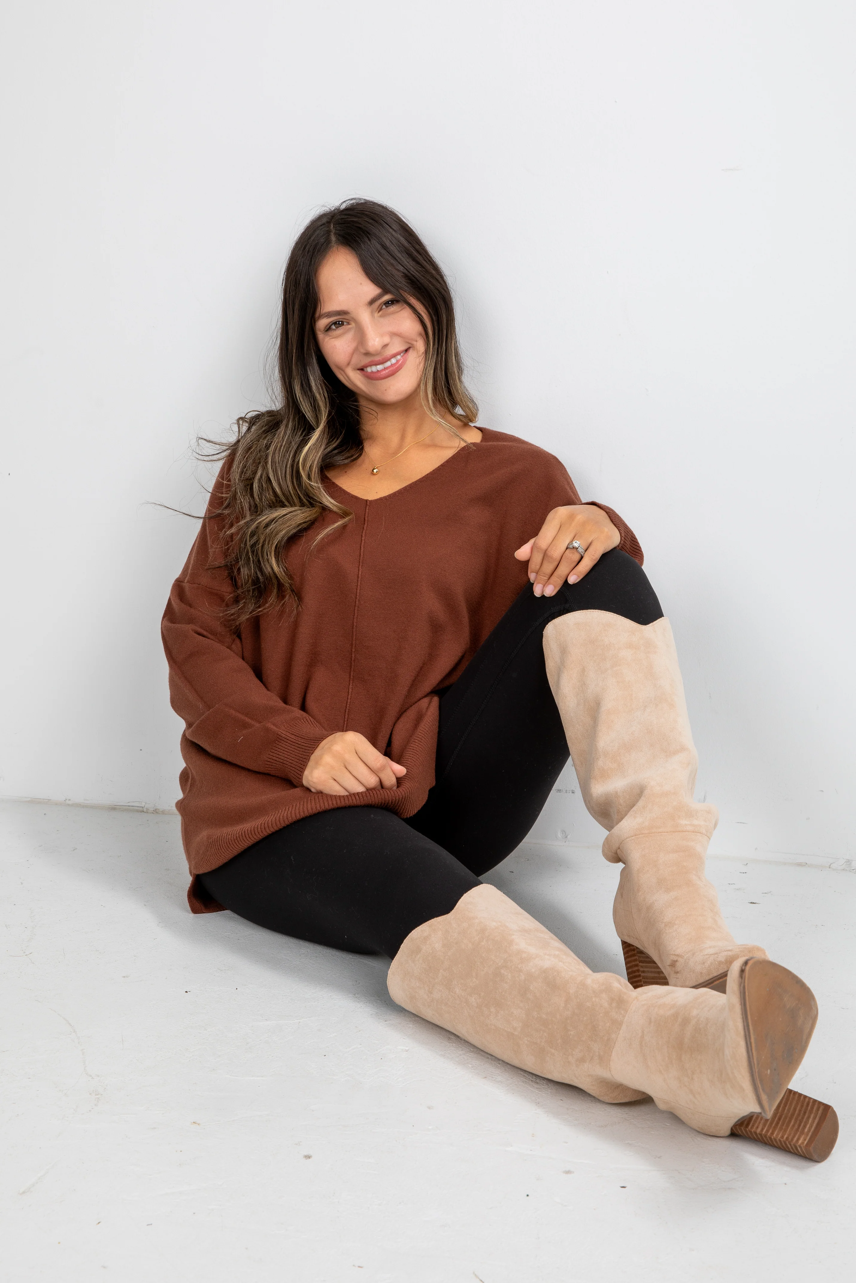 FINAL SALE - Cool And Cozy Oversized Lightweight Knit Sweater