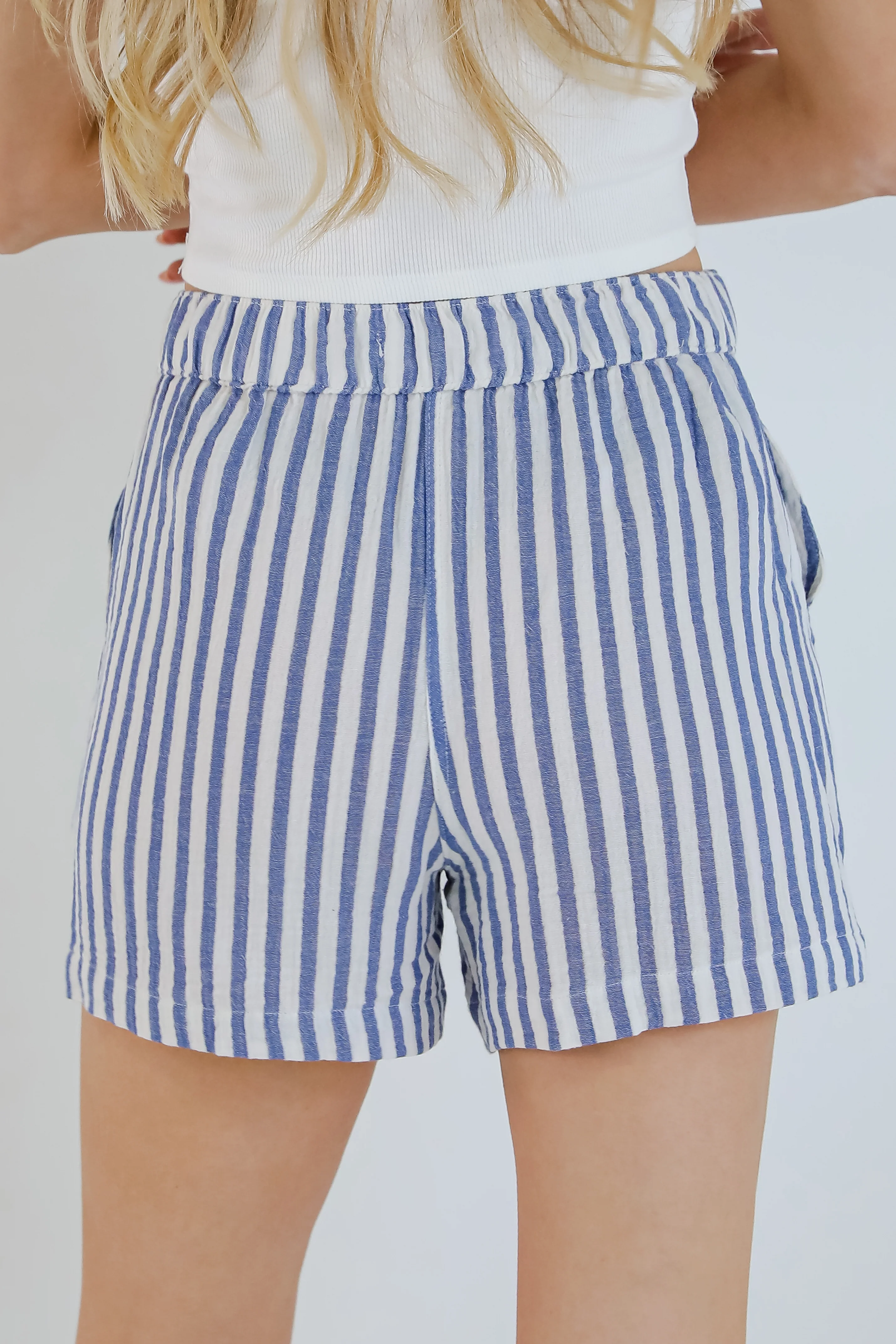 FINAL SALE - All American Denim Striped Linen Shorts