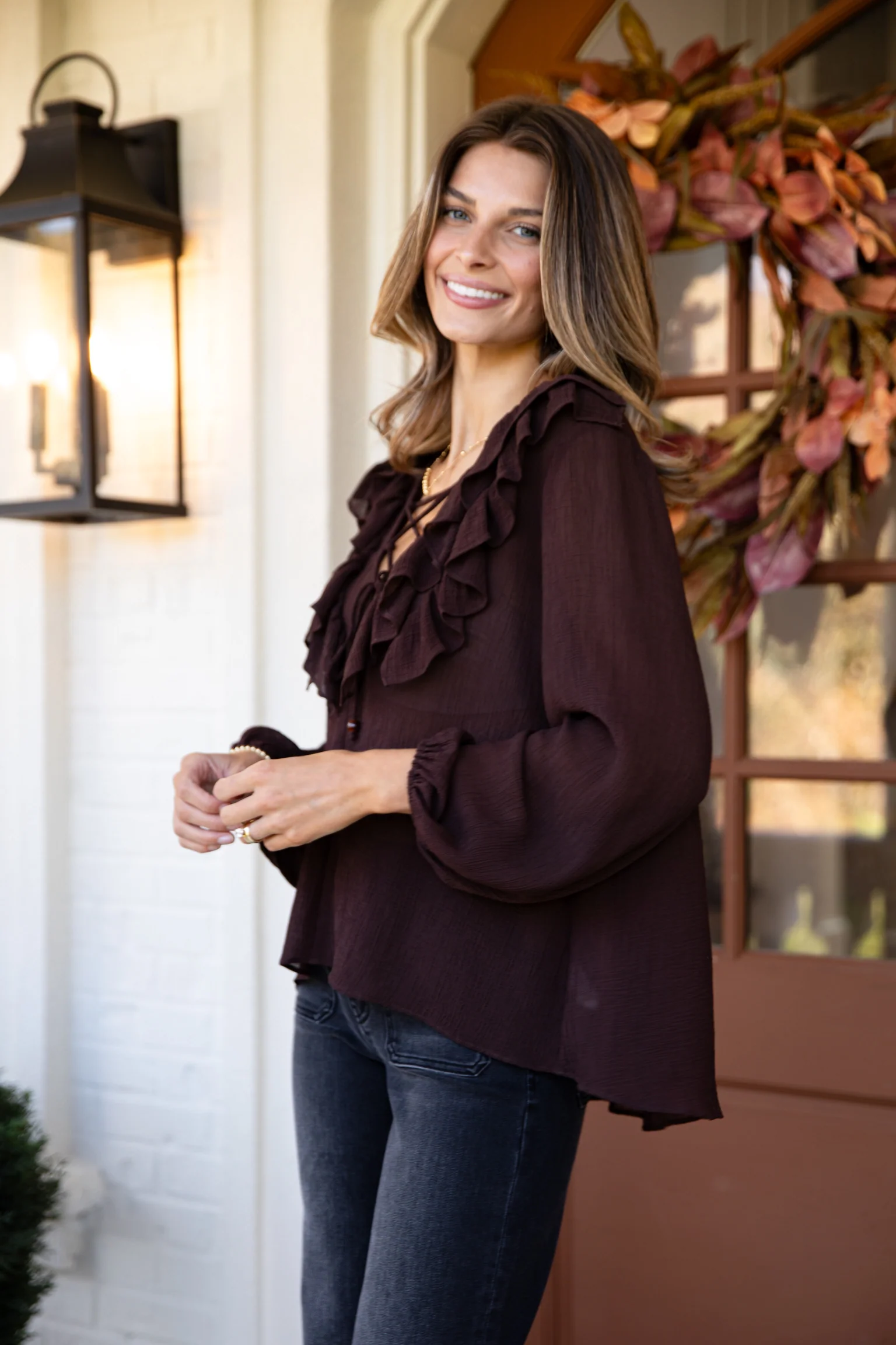 FINAL SALE - Jump At The Chance Brown Blouse 5 FINAL SALE - Jump At The Chance Brown Blouse